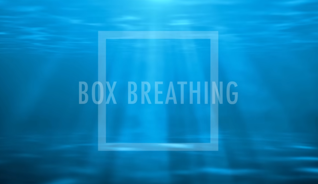 Box breathing meditation for stress management